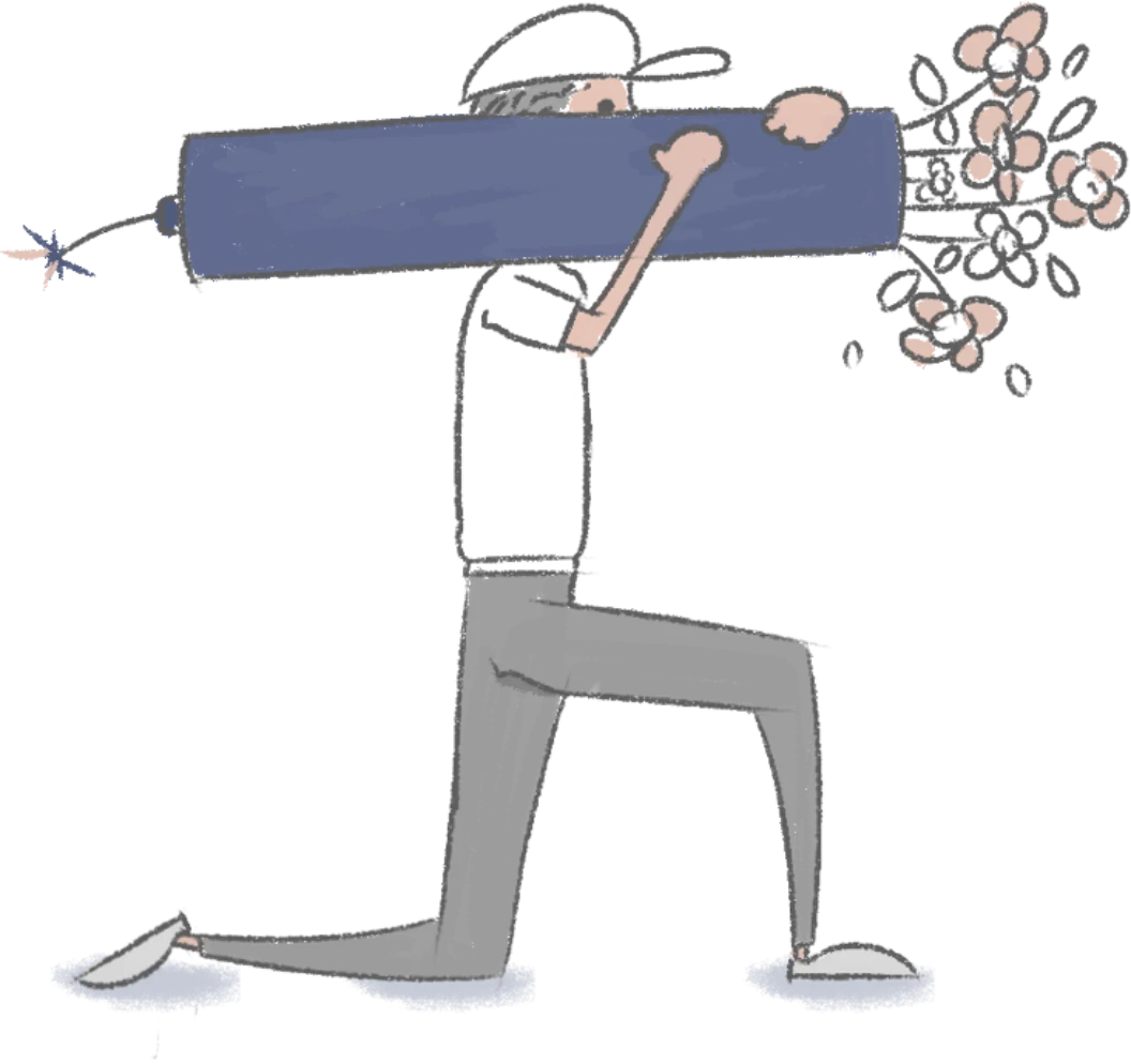 شخص شايل أفكار